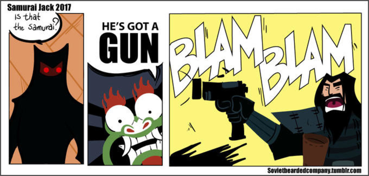 He s got. Samurai Jack Gun. Самурай Джек на английском. Is that a Gun. Got that.