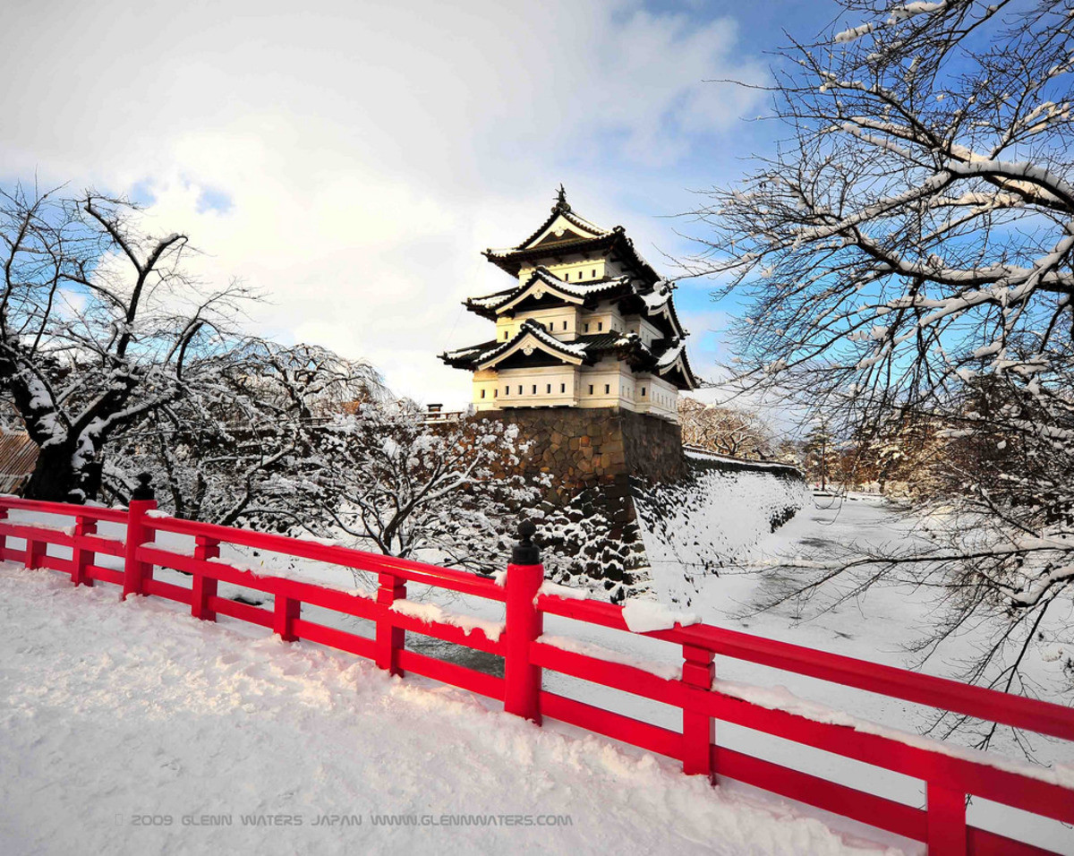 Хонсю Япония зима