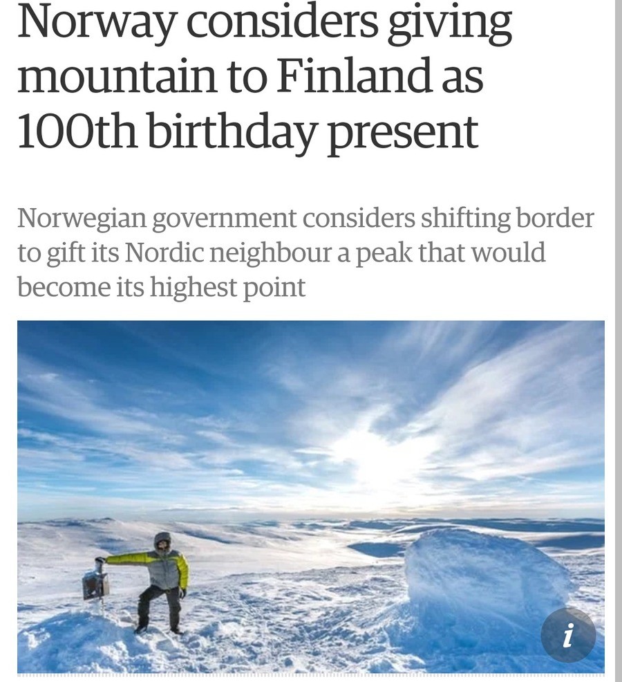 How considerate. .. Happy b-day, Finland.