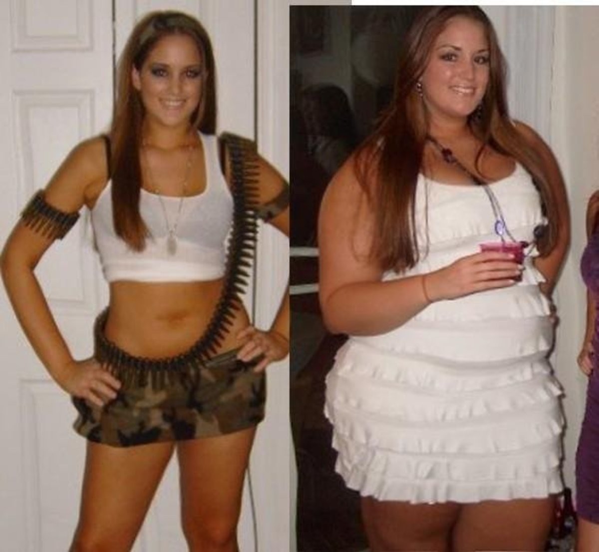 She wasn't skinny in the first photo and I'd still hit the fat ve...