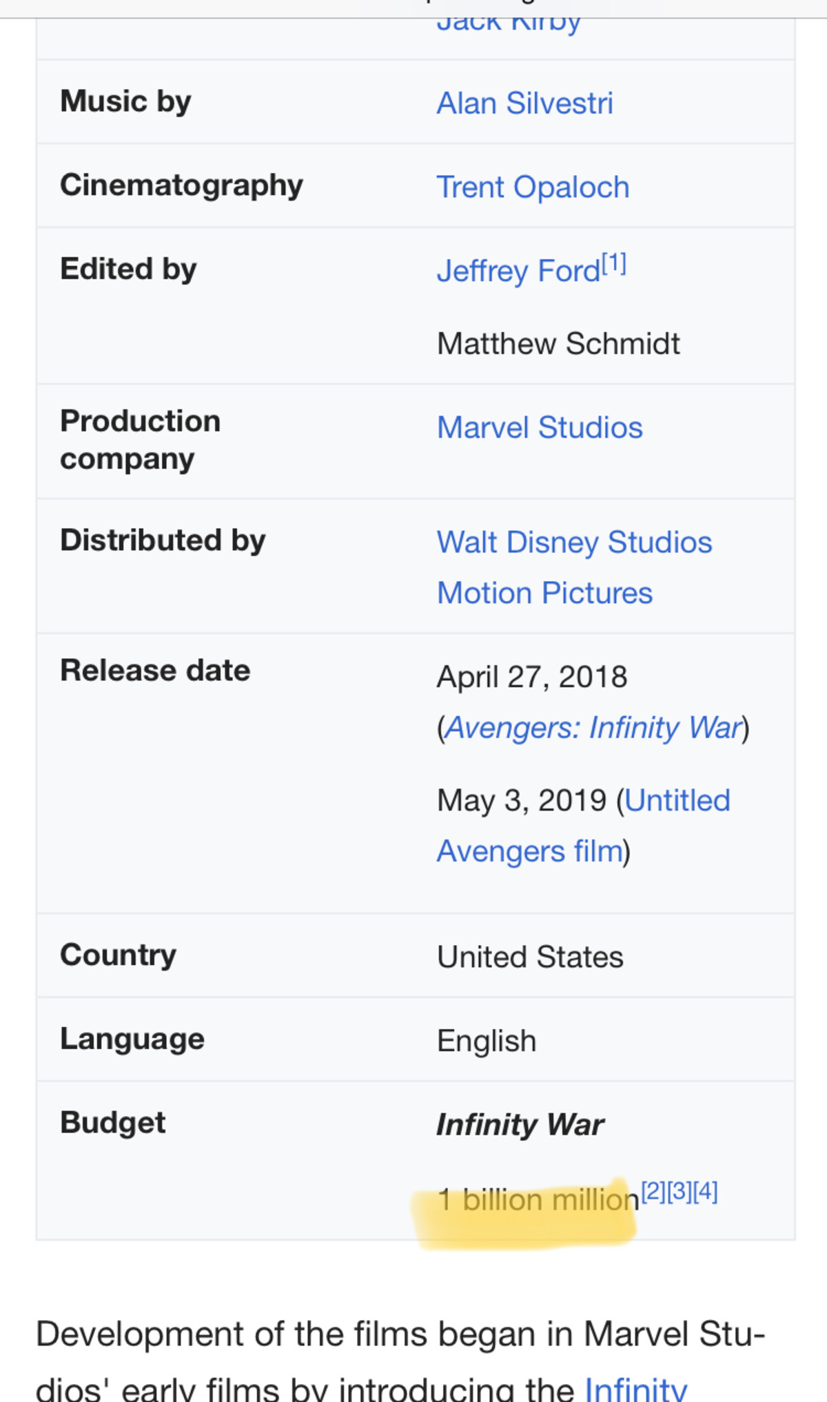 Infinity War Record Budget That means that, between them, infinity war and avengers 4 will have cost a whopping $1 billion to develop, produce, market and release once the latter reaches theaters in may of 2019. funnyjunk