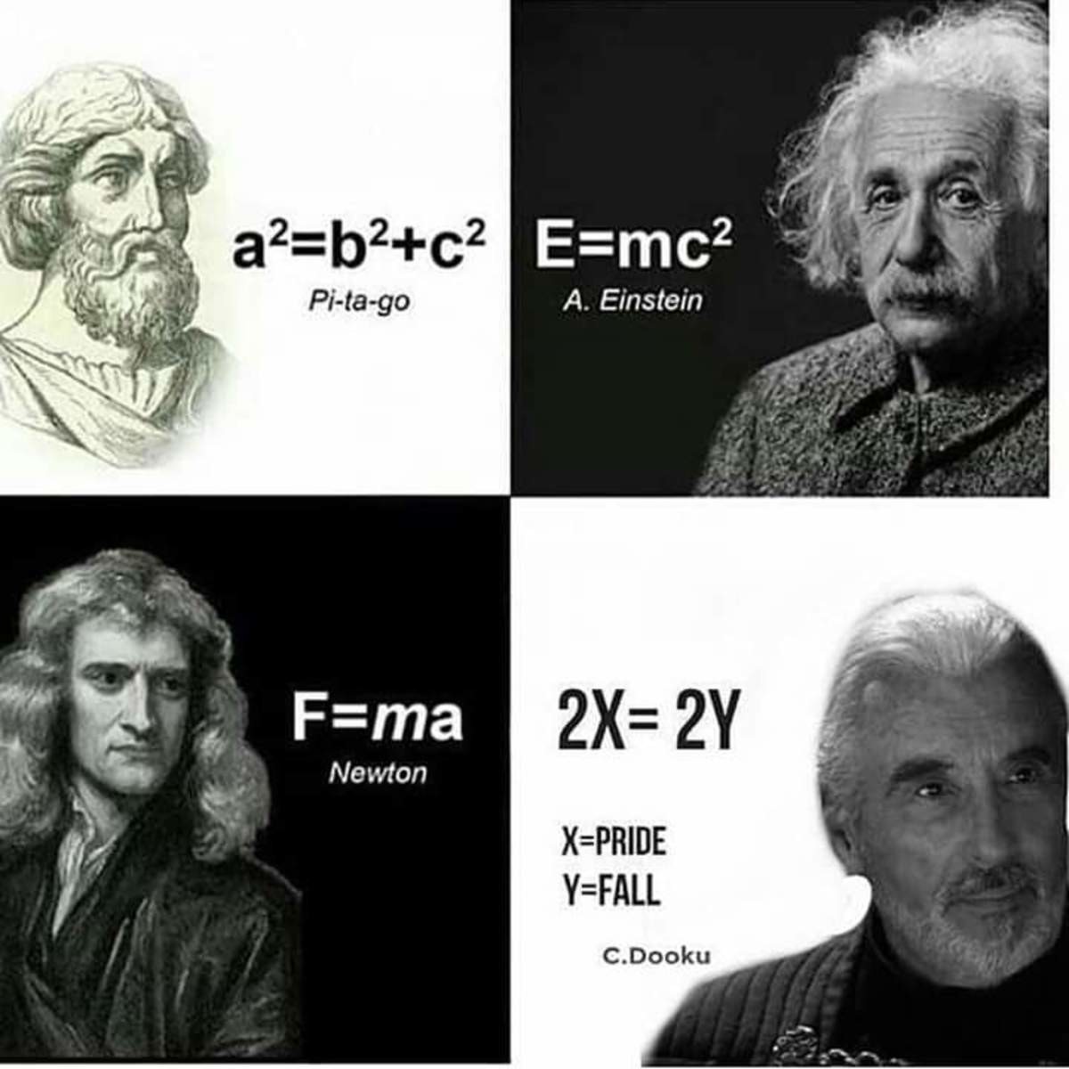 Мем с эйнштейном и теслой