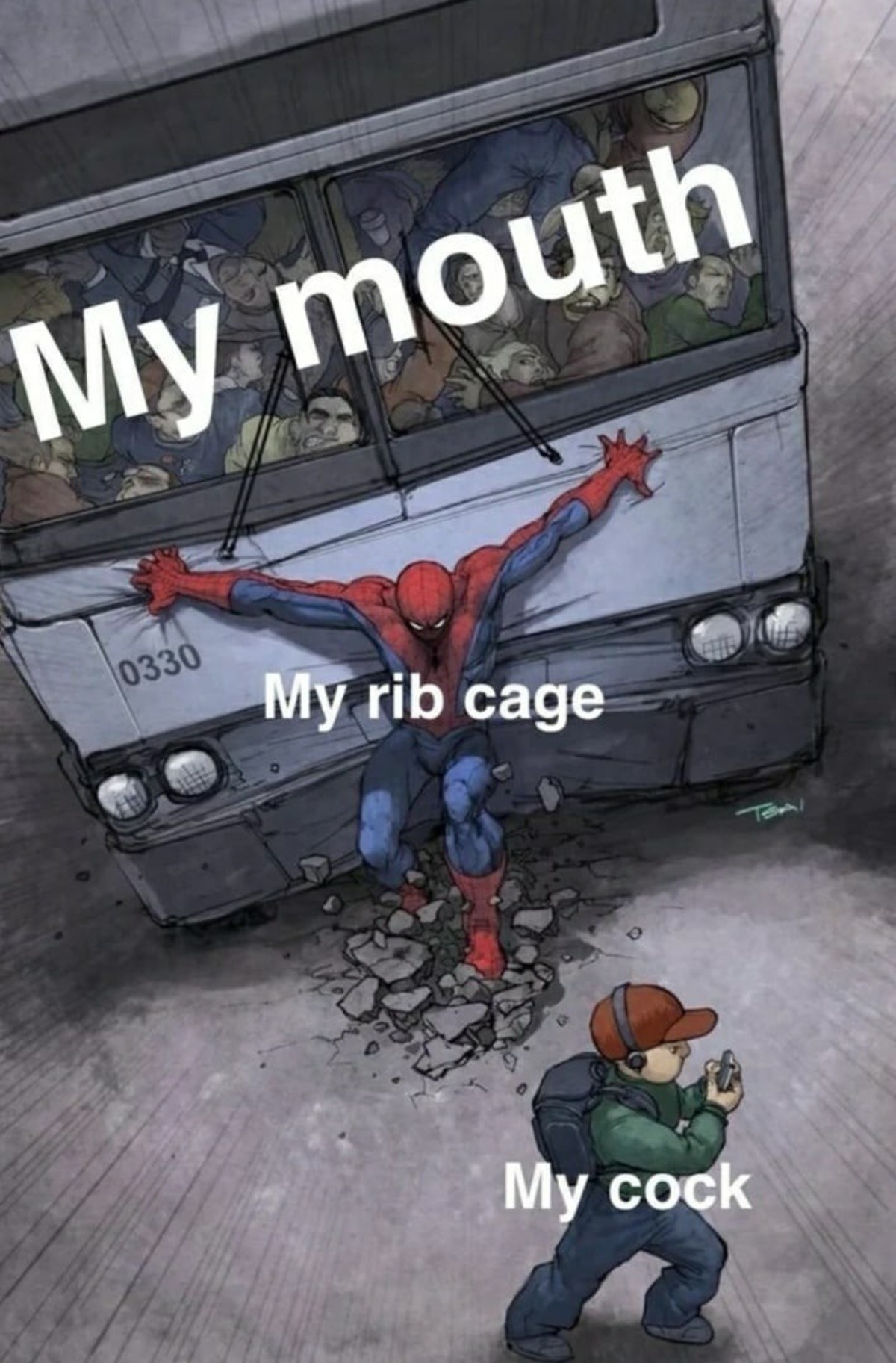 My dick my mouth my rib cage spaghetti