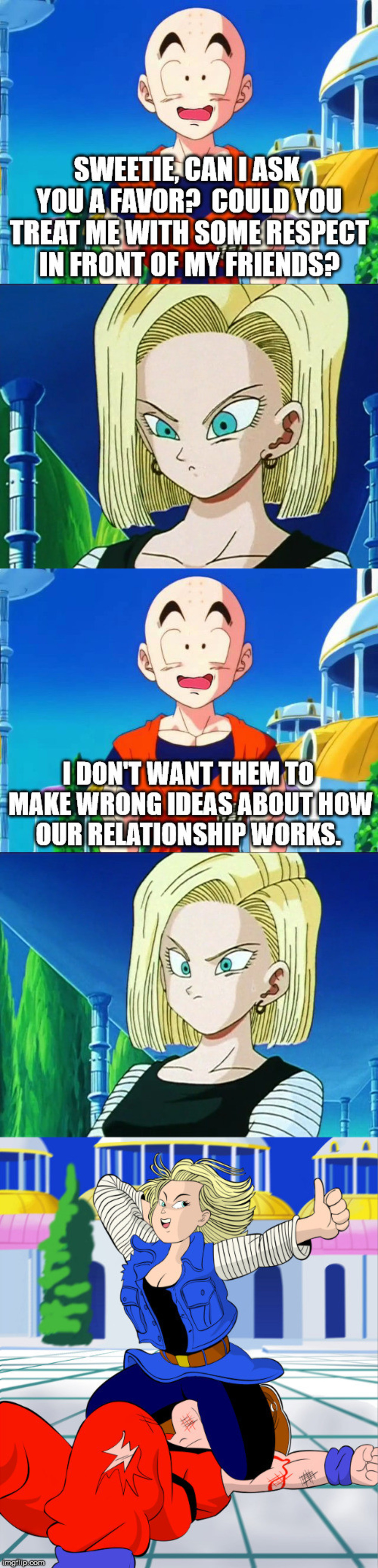 Krillin and C-18: saving the appearances