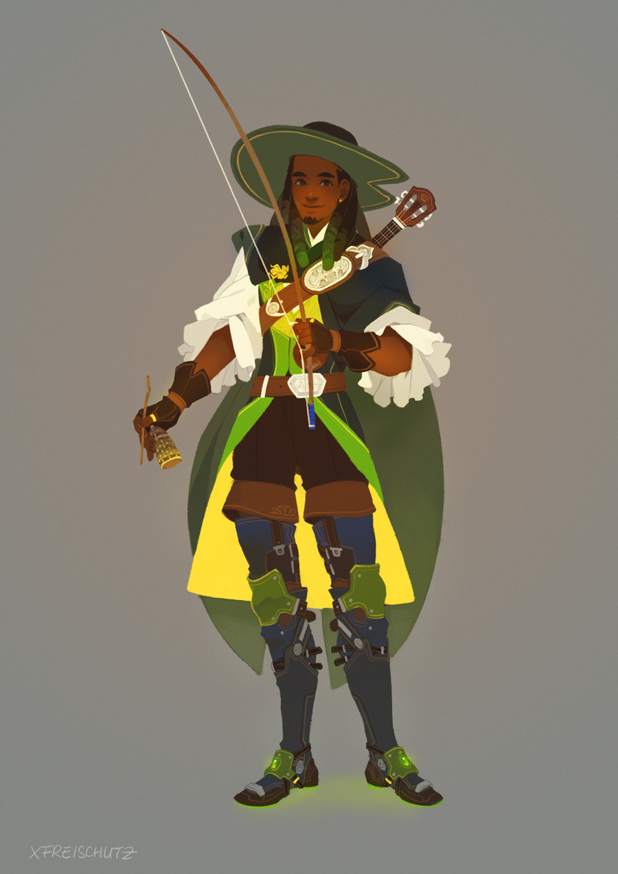 Lucio as the Bard. .. Let's drop the beat