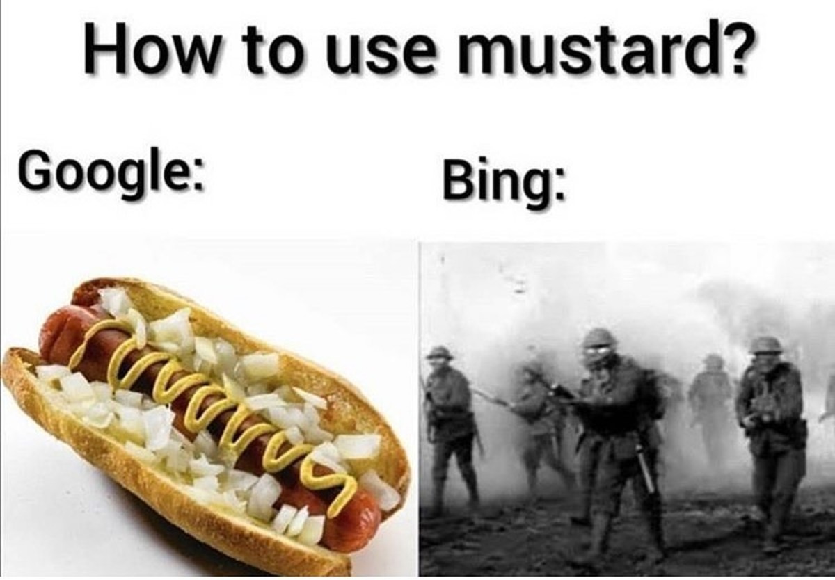 Гугл bing. Google Bing Мем. Мемы про гугл и бинг. Bing приколы. How to use Mustard.