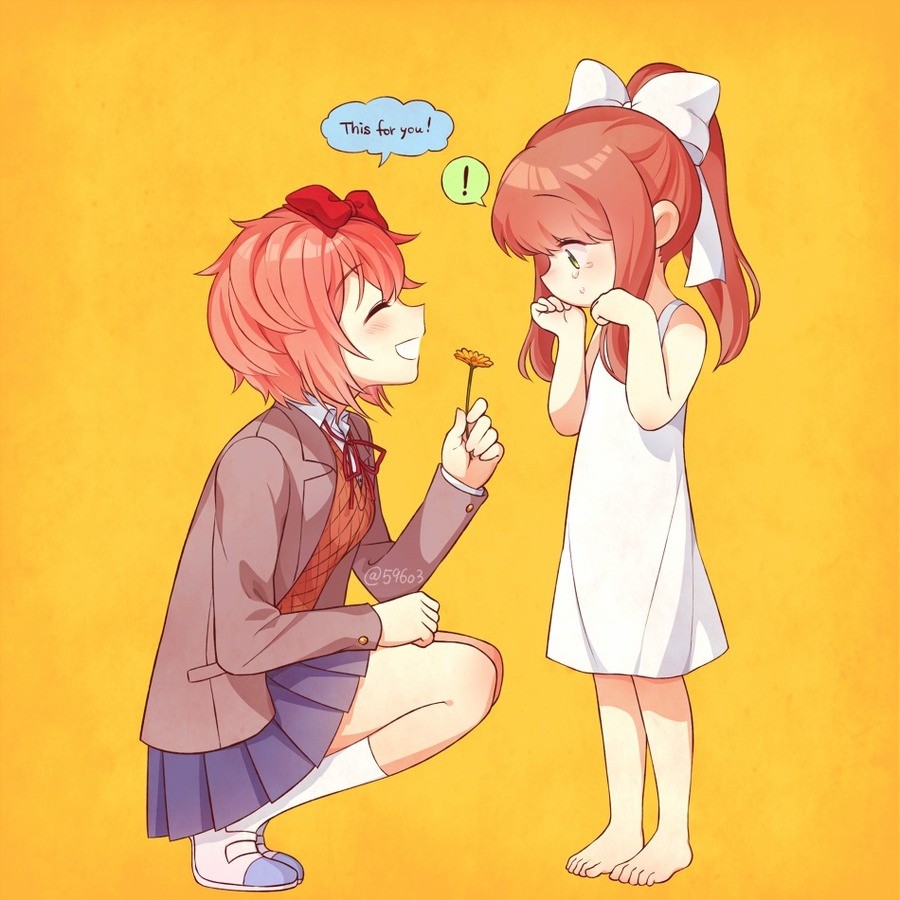 Monika and Sayori.