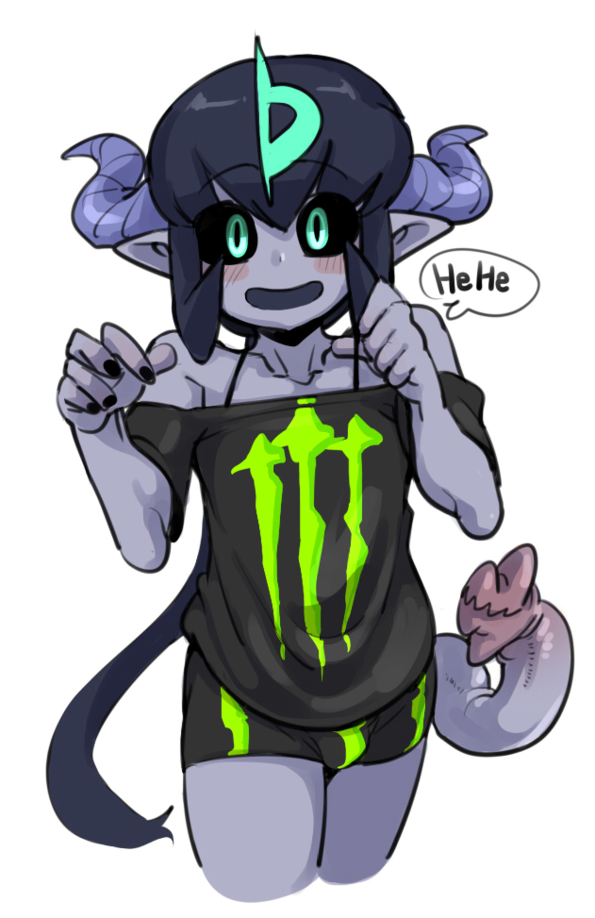 More anime (girls) with monster energy
