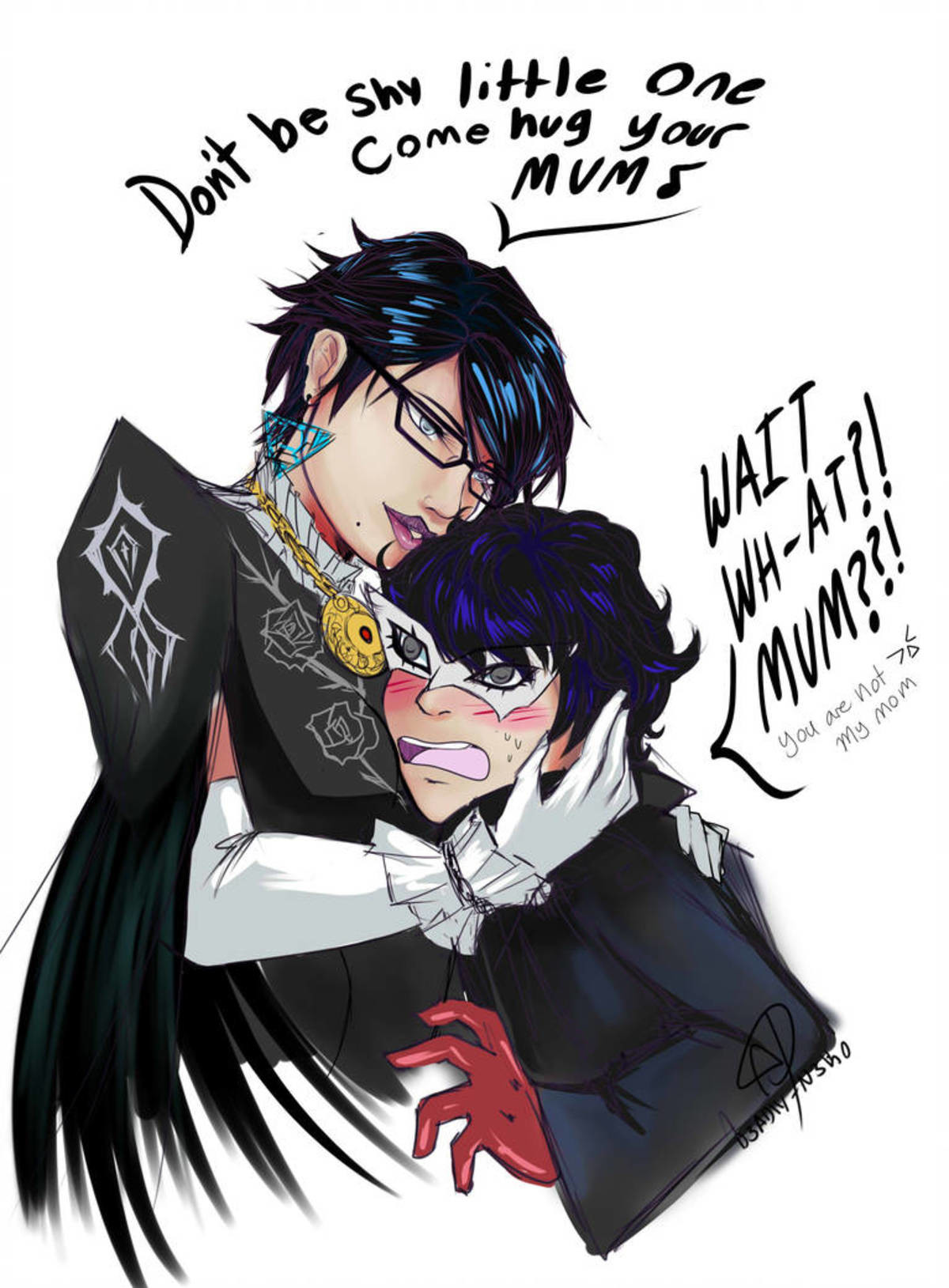 The Crossover Manga/Anime, Bayonetta with Sakamoto (Mother with Son), Fan  art