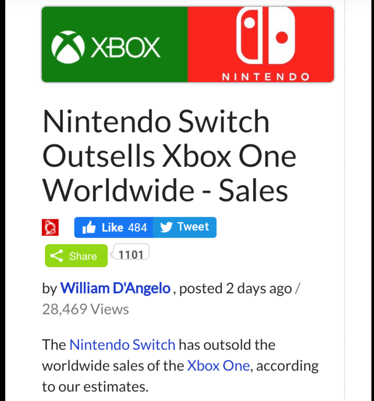 switch outsold xbox one