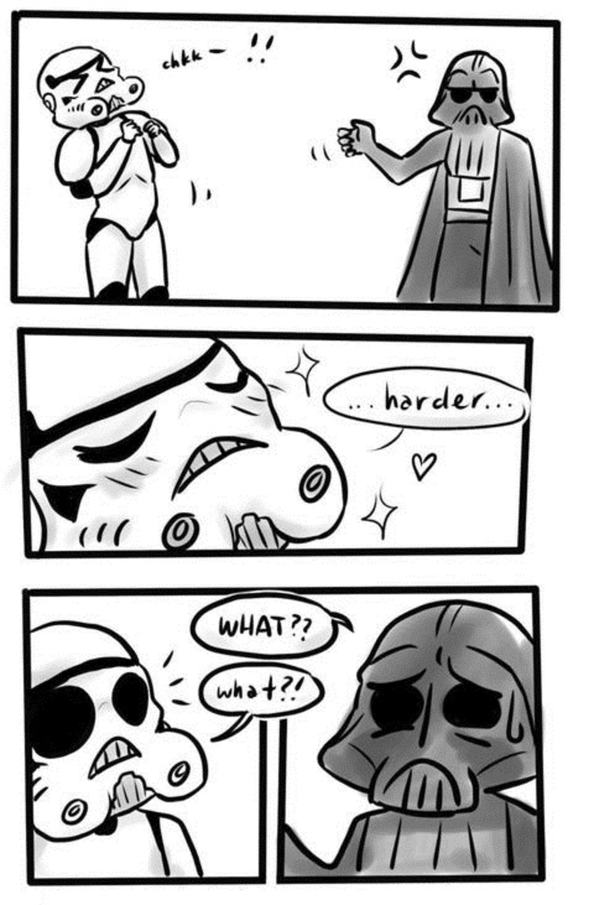 Oh yeah daddy Vader, choke me harder. 