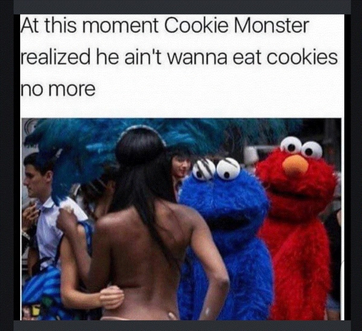 Cookie monster dick china meme