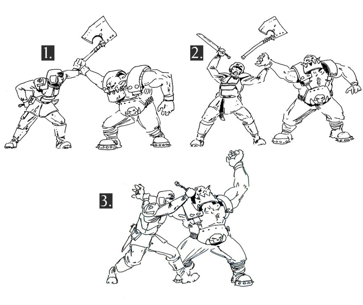 Ork Vs Guardsman Melee