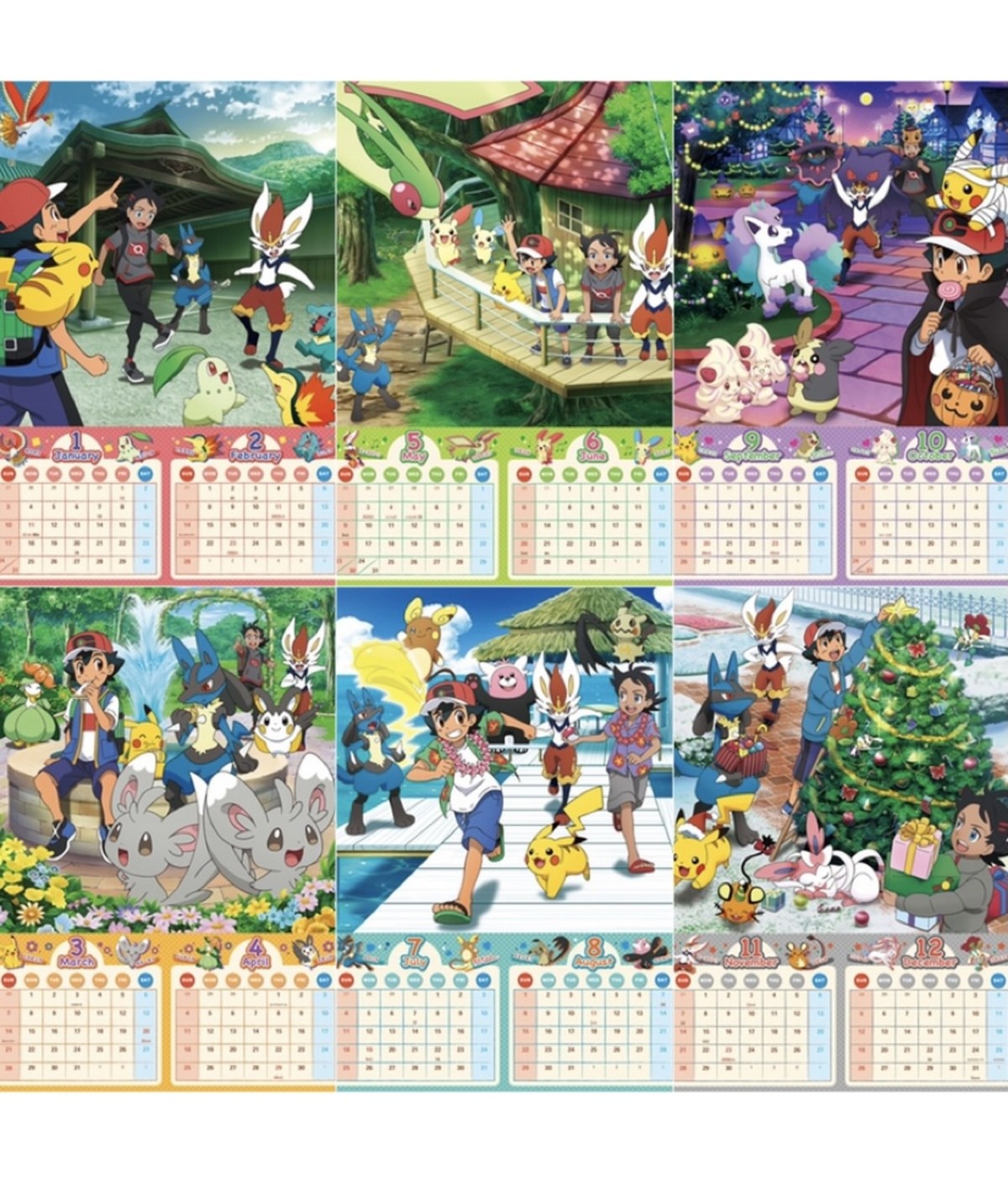 Pokemon Calendar 2021 Featuring Ash S Lucario And Goh S Cinderace