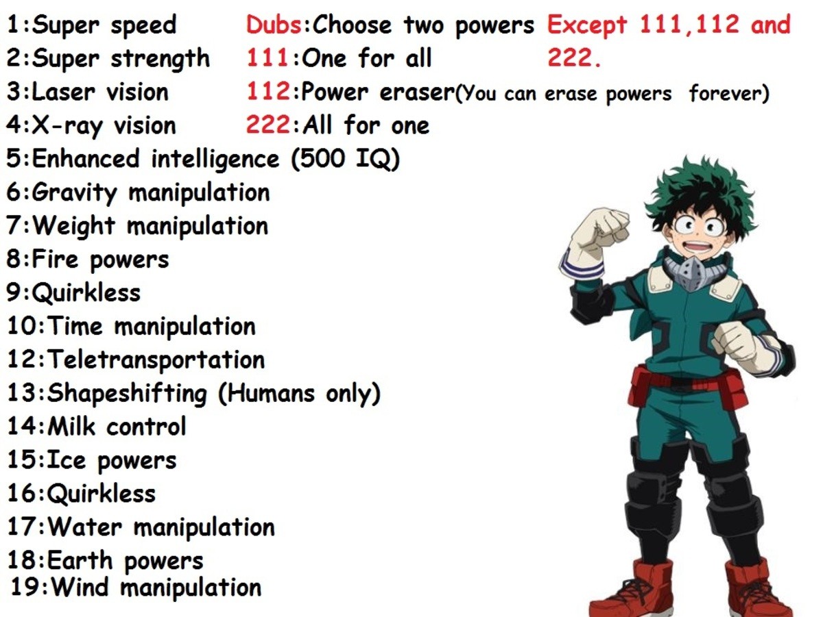 Roll your quirk (megaedition)