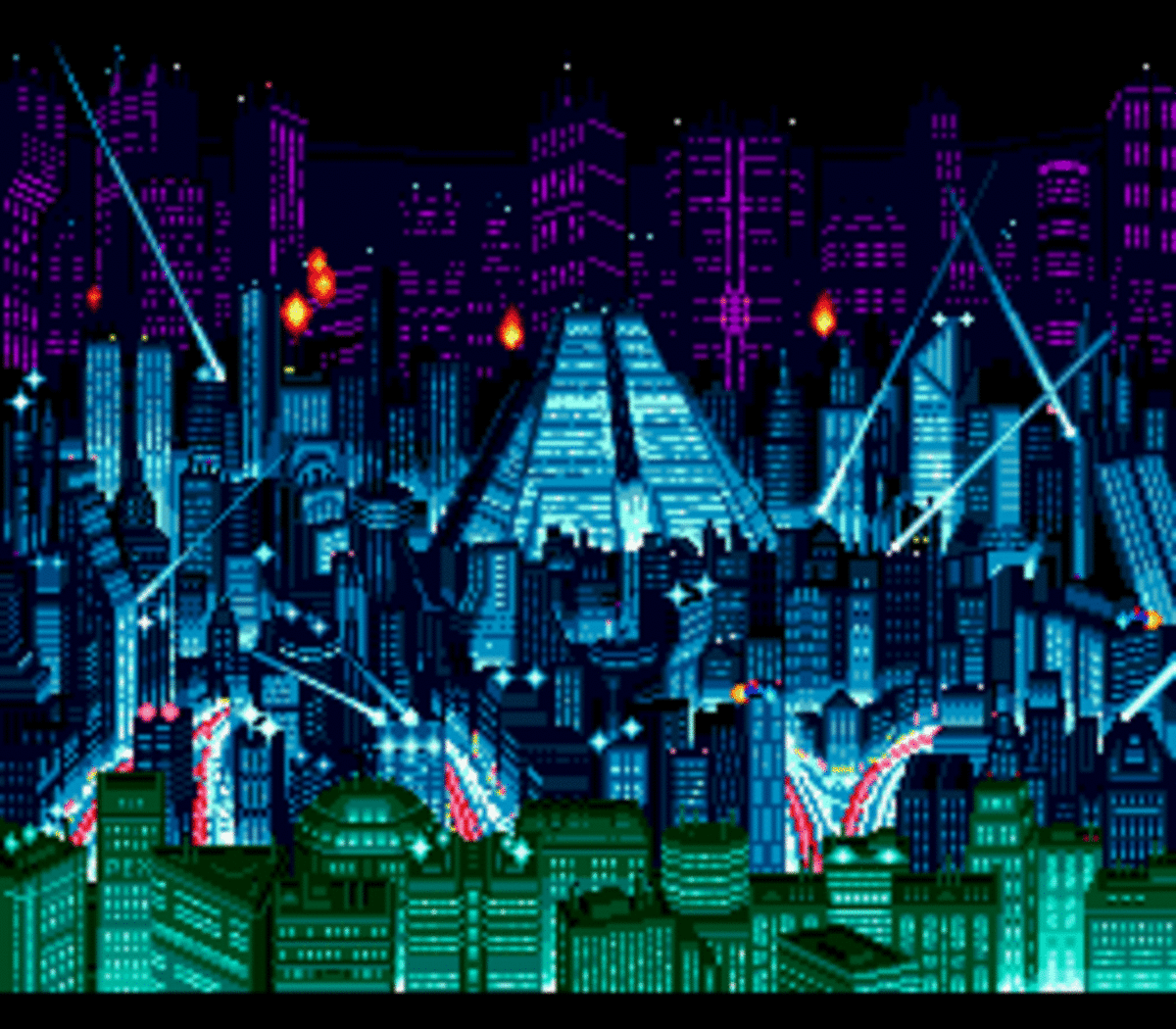 Пиксельный киберпанк город / Pixel Cyberpunk City