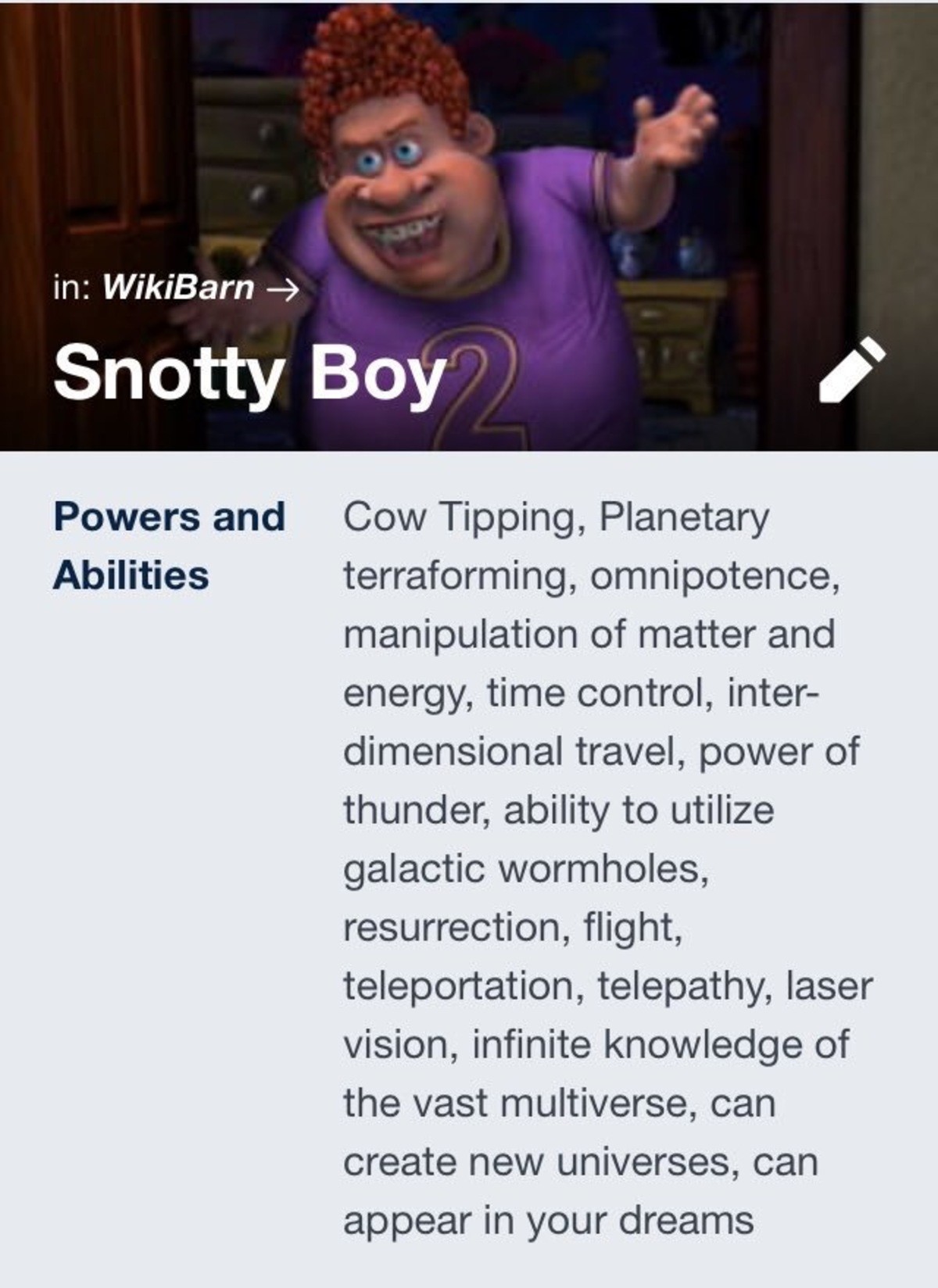 Snotty Boys Wiki Got Edited