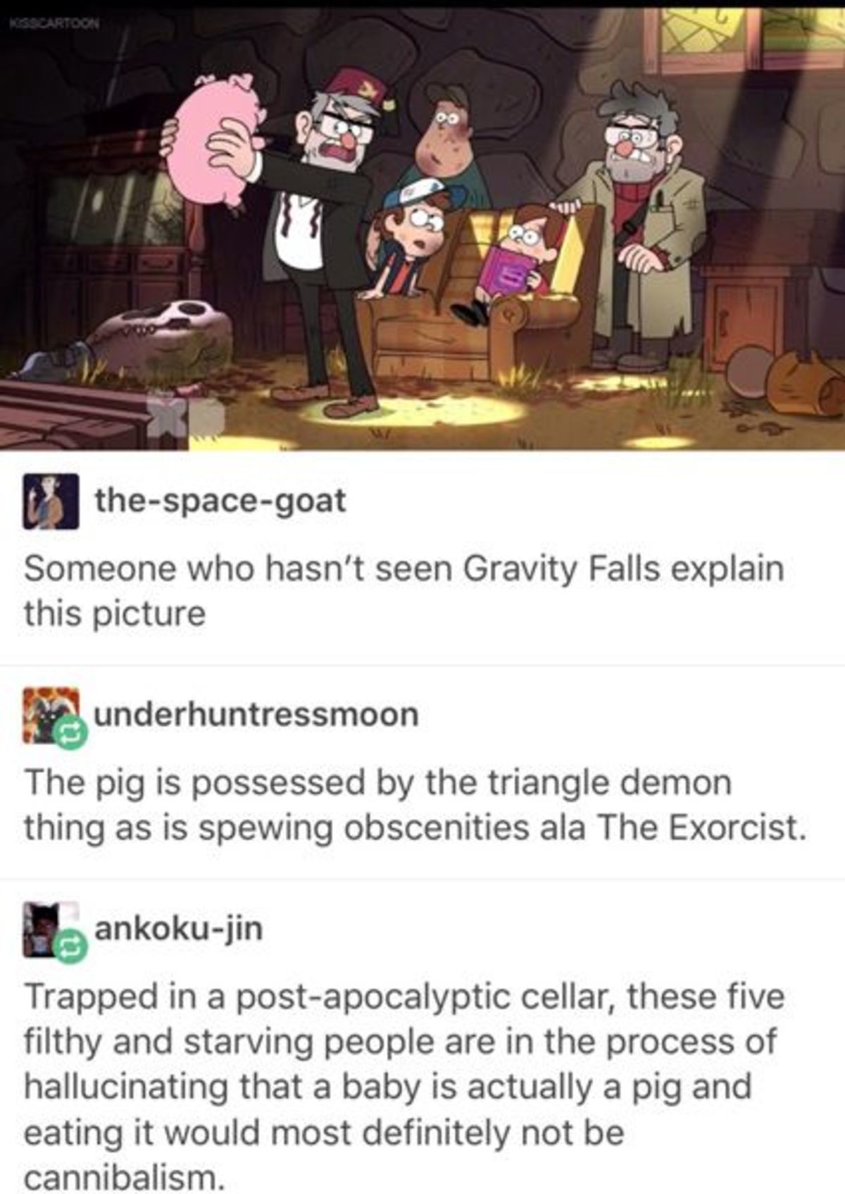 someone who hasn't seen gravity falls explain these