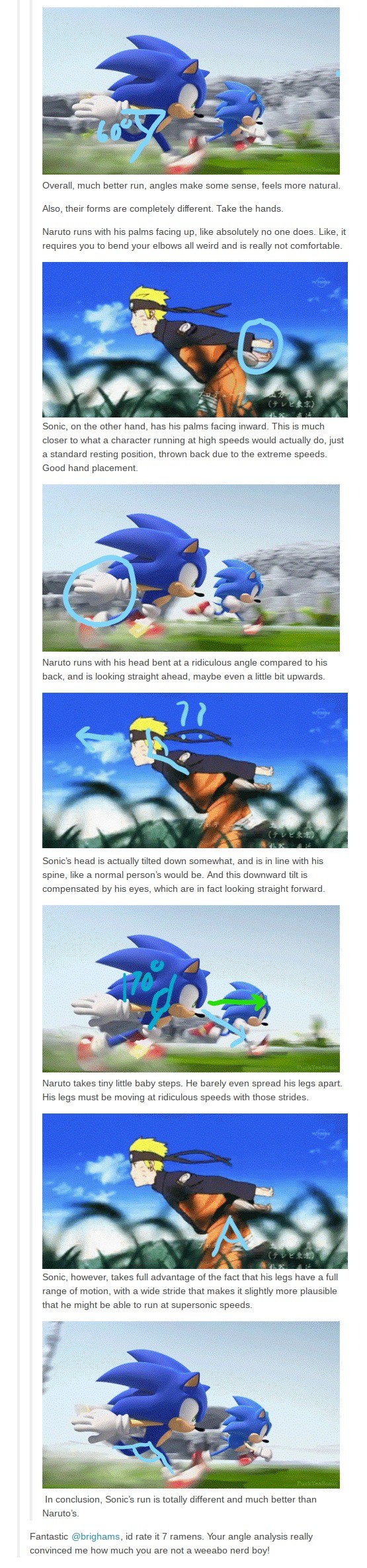 It's not a Naruto runit's a SONIC run, you respectful lot