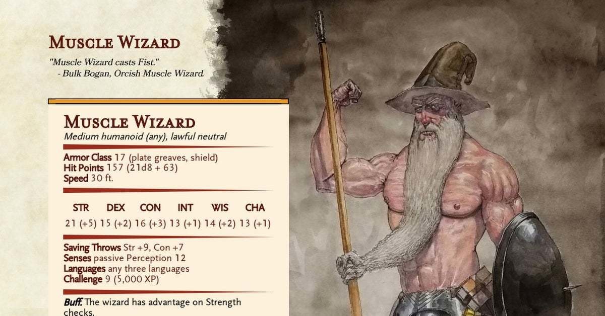 Muscle Wizard (5e Class) - D&D Wiki