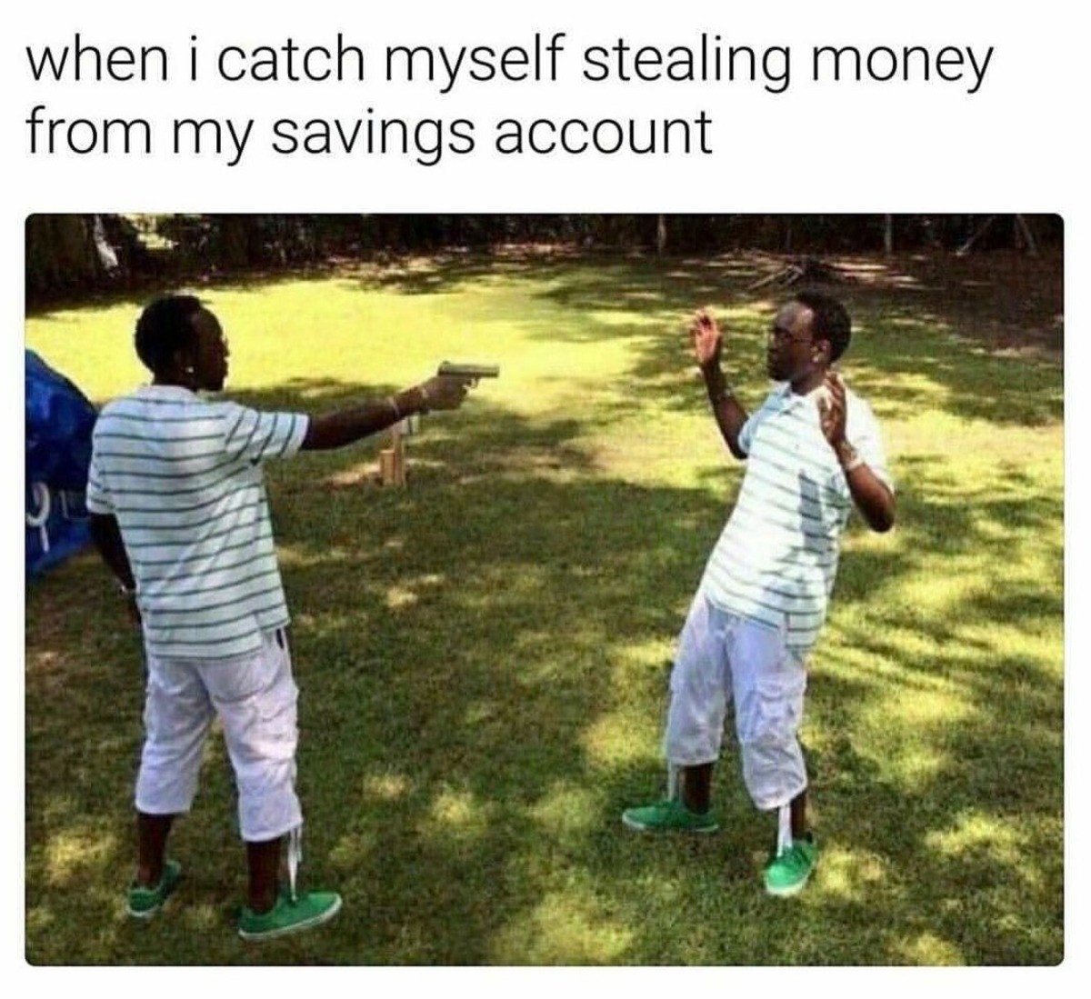 He was of stealing the money