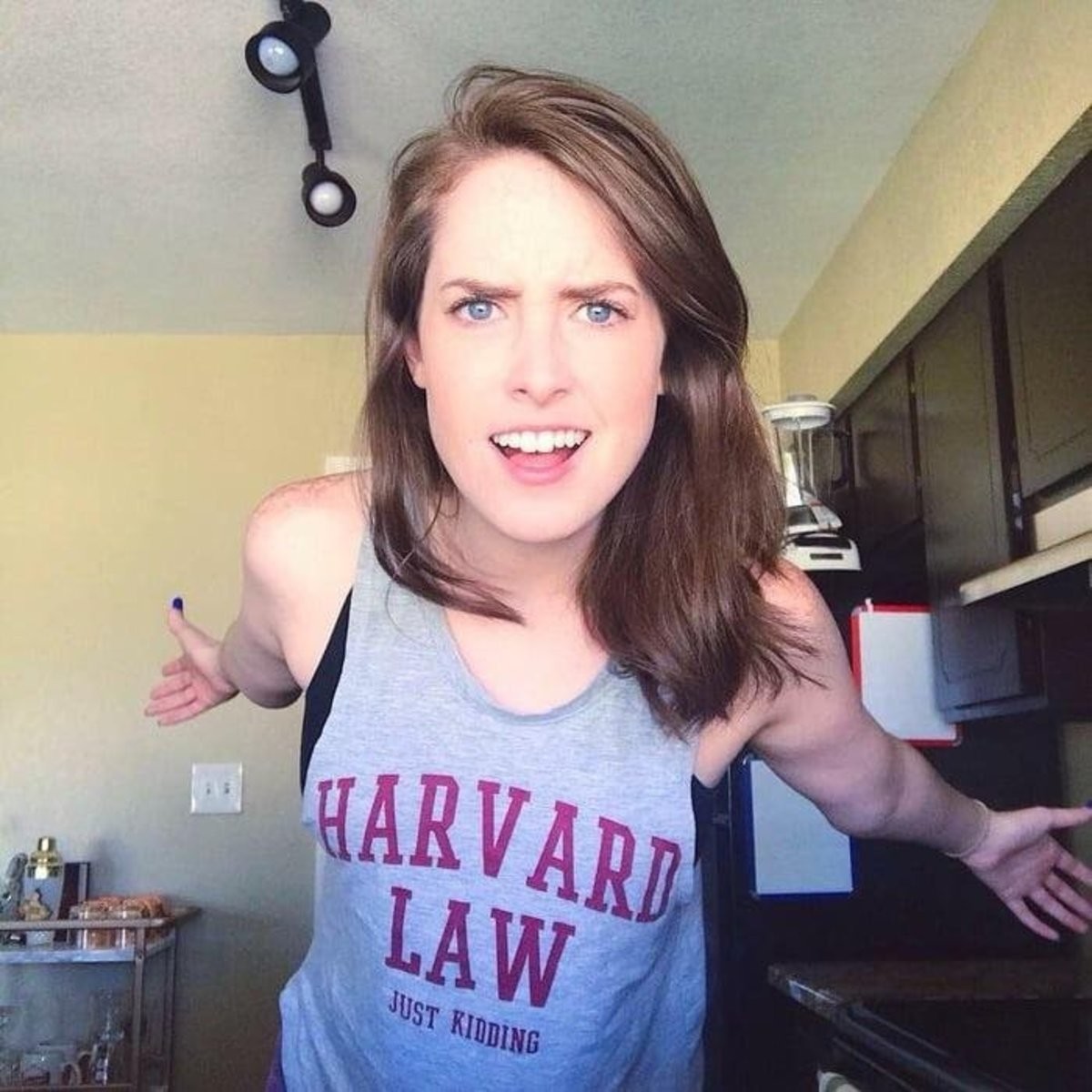 The "overly attached girlfriend" meme - Her today. 