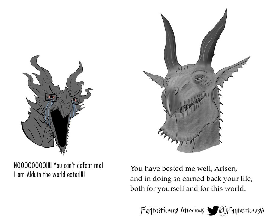 The Virgin Alduin Vs The Chad Grigori