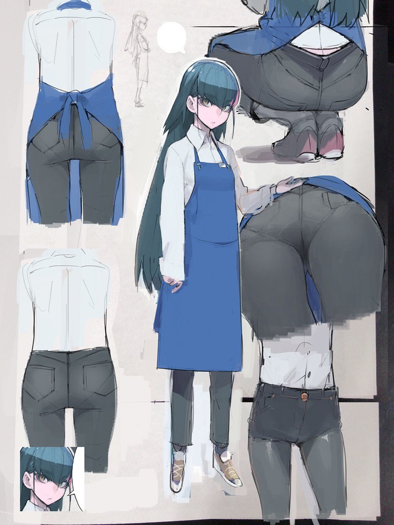 The Gift of anime butts in jeans and other tight pants. 