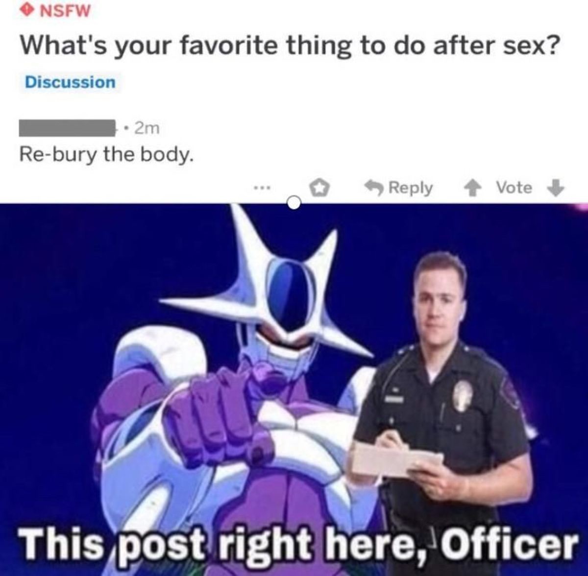 This posts. This Post right here Officer. Yes Officer this Post here. Post this. This Post right here.