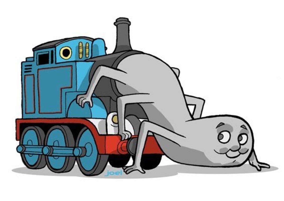 Как нарисовать поезд пожиратель