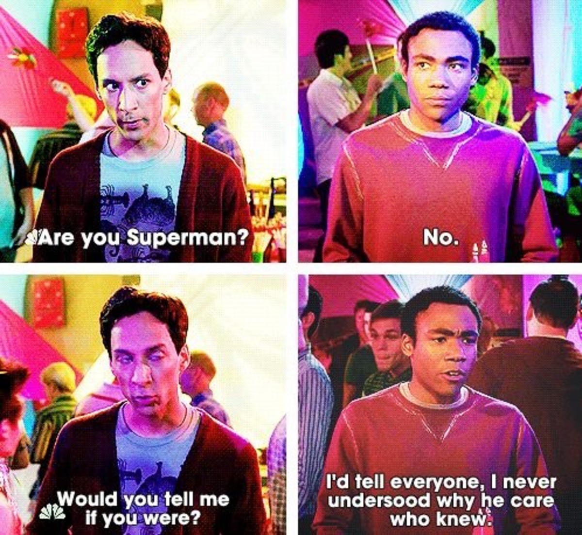 Everybody never. Community Abed memes.