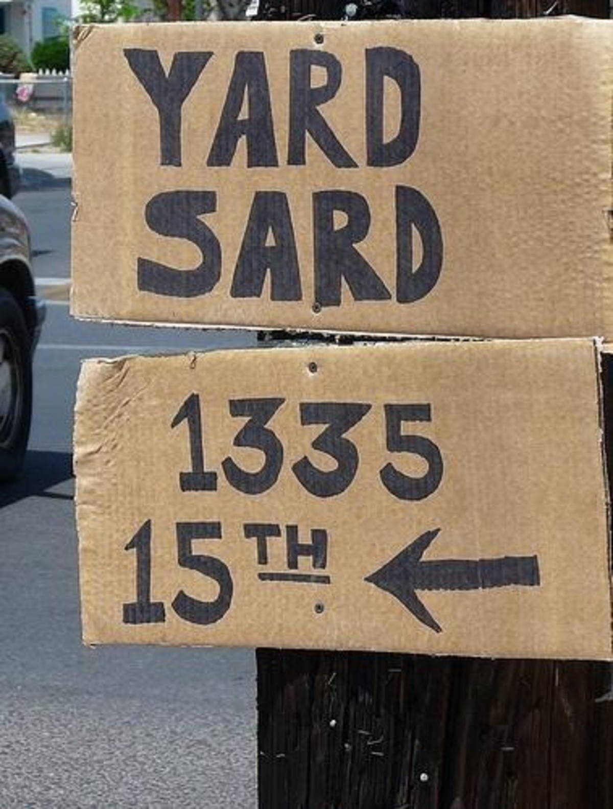 Yard sard sign