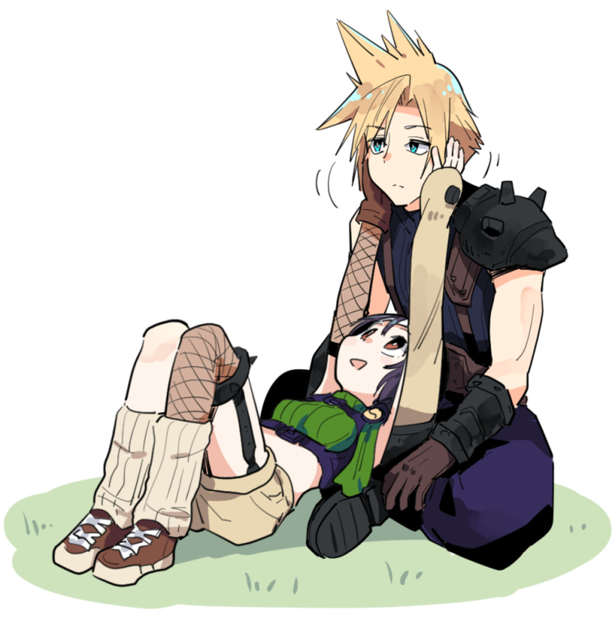 Yuffie and Cloud.