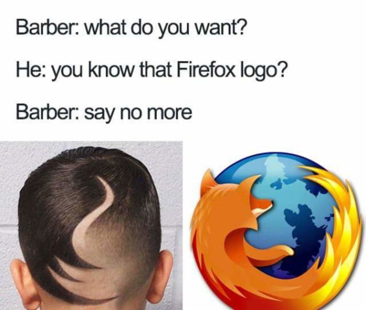 Say no more. Say no more meme. Say no more Hairstyle on Fire.